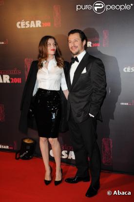 Laetitia Casta et Stefano Accorsi lors de la cérémonie des César au théâtre du Châtelet à Paris, le 25 février 2011.