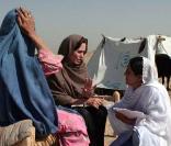 Angelina Jolie lors de sa première visite en Afghanistan en octobre 2008