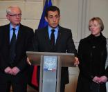 Les parents de Florence Cassez reçu par Nicolas Sarkozy, à Paris, le 14 février 2011
