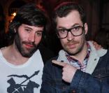 Jalil Lespert et Thomas Lélu lors de la soirée anniversaire du magazine BE, au Trianon, le 9 mars 2011
