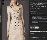 Modèle Burberry porté par Kate Middleton