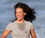 Evangeline Lilly alias Kate sur le tournage de Lost. <br />