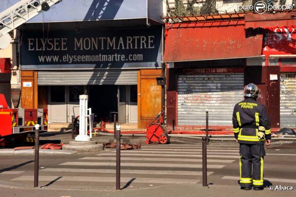 L'Elysée Montmartre en proie aux flammes, le 22 mars 2011