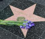 Gerbes de fleurs sur l'étoile d'Elizabeth Taylor le 24 mars 2011 