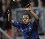 Patrice Evra lors de la victoire de l'équipe de France face au Luxembourg le 25 mars 2011