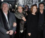 Niels Arestrup, Françoise Fabian, Nathalie Baye et Bruno Chiche à l'occasion de l'avant-première de  Je n'ai rien oublié , au Publicis, à Paris, le 28 mars 2011.