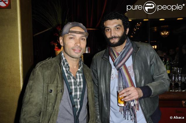 Eric et Ramzy assistent à la fête pour le disque de platine de Grand Corps Malade au Casino de Paris le 28 mars 2011