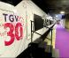 Michèle Laroque lance les festivités marquant le 30e anniversaire du TGV. Gare de Montparnasse, à Paris, le 7 avril 2011
