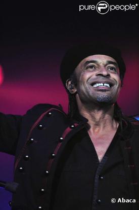 Yannick Noah en concert à Lyon, le 28 janiver 2011.
