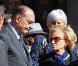 Jacques Chirac et Bernadette aux obsèques de Denise Esnous, le 6 avril 2011, en l'église Saint-Germain-des-Prés.