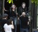 Kate Moss sur le shooting de la campagne Mango avec Terry Richardson à Paris. Le 7 avril 2011 