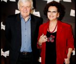 Jacques Perrin et Claudia Cardinale lors de l'inauguration de la rétrospective 