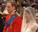 Kate Middleton, aux côtés de son futur époux le prince William, en l'abbaye de Westminster, à Londres, le 29 avril 2011.