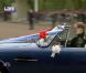 Le Prince William et la Princesse Catherine font une sortie surprise en Aston Martin Volante, tout juste mariés, à Buckingham Palace, le 29 avril 2011
