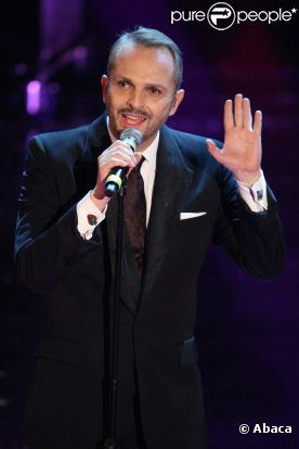 Miguel Bosé, festival de San Remo en Italie, le 18 février 2010
