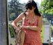 Selma Blair continue son défilé dans de jolies robes ethniques et ne délaisse pas la mode quelques jours avant son accouchement. Los Angeles, le 4 mai 2011