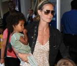 Heidi Klum rentre de douces vacances en famille à Miami. Los Angeles, 12 mai 2011