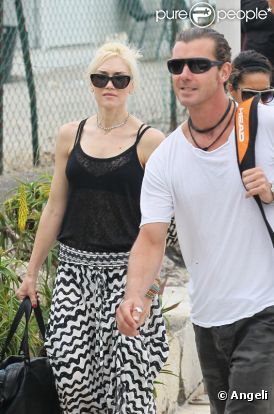 Gwen Stefani et son mari Gavin Rossdale débarquent sur la Côte d'Azur avec leurs enfants Kingston et Zuma le 13 mai 2011