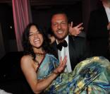 Jean-Roch a affiché une jolie complicité avec l\'actrice Michelle Rodriguez, dimanche 15 mai, au VIP Room de Cannes.