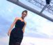 La météo de Charlotte Le Bon sur Canal+, au festival de Cannes, le 18 mai 2011.