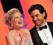 Kirsten Dunst, prix d'interprétation pour Melancholian et Edgar Ramirez lors de la remise des prix du festival de Cannes le 22 mai 2011