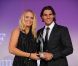  Caroline Wozniacki et Rafael Nadal, tous deux numéro un mondial, ont été récompensés pour leur saison 2010 au dîner annuel de l'ITF pour ses World Champions, au Pavillon d'Armenonville, le 31 mai 2011. 
