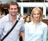 Grégory Fitoussi et Frédérique Bel lors de la finale du tournoi de Roland-Garros, le 5 juin 2011.
