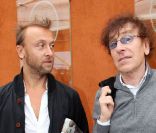 Alain Souchon et Pierre lors de la finale du tournoi de Roland-Garros, le 5 juin 2011.