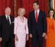 Letizia d'Espagne et le prince Felipe ont reçu le gouverneur d'Australie et son époux au Palais royal de Madrid, le 7 juin 2011
