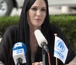 Angelina Jolie, en tant qu'ambassadrice de l'Agence des Nations-Unies pour les réfugiés, au Pakistan en 2010 
