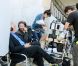 Frédéric Beigbeder, réalisateur, sur le tournage de son premier film L'amour dure 3 ans à Guethary, Pays Basque près de Biarritz, aux environs du 1er juin 2011