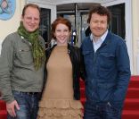 Frederic De Nexon, Lola Naymark et Ivan Calberac qui parrainent le Jury Jeunesse au Festival du film de Cabourg, à Cabourg le 16 juin 2011