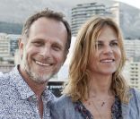<p>Charles Berling et son amie Virginie Couperie lors du Jumping International de Monaco à Monte-Carlo le 25 juin 2011</p>