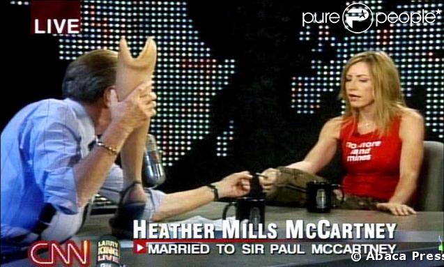 Heather Mills sur le plateau de Larry King