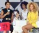 Beyoncé en plein Central Park pour Good Morning America , le 1er juillet 2011. ICi avec l'animatrice Robin Roberts.