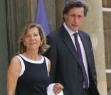 Patrick de Carolis et son épouse ont assisté à la décoration d'Anna Wintour par Nicolas Sarkozy le 6 juillet 2011 à l'Elysée.
