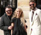 Alber Elbaz, Franca Sozzani et Stefao Pilati ont assisté à la décoration d'Anna Wintour par Nicolas Sarkozy le 6 juillet 2011 à l'Elysée.