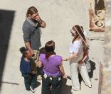 Brad Pitt, Angelina Jolie et leurs filles Zahara et Shiloh sur le tournage de World War Z à Malte - 19 juin 2011