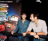 Mélanie Doutey et Gilles Lellouche dans les coulisses de Cars 2 pour le doublage du film
