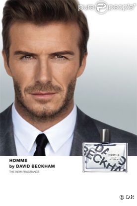 Le footballeur David Beckham lance son parfum,  Homme by David Beckham. 