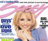 L\'actrice Cameron Diaz en couverture du défunt magazine américain <em>Sassy</em>. Août 1996.<br />