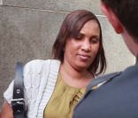 Nafissatou Diallo à la sortie du tribunal de Manhattan, à New York, le 27 juillet 2011.
