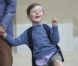 Prêt pour son premier jour de classe à l'école primaire de Gentofte, vendredi 12 août 2011, le prince Christian, 5 ans, fils du prince Frederik et de la princesse Mary de Danemark, a posé devant le palais d'Amalienborg et répondu avec impertinence aux questions des journalistes.