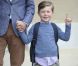 Prêt pour son premier jour de classe à l'école primaire de Gentofte, vendredi 12 août 2011, le prince Christian, 5 ans, fils du prince Frederik et de la princesse Mary de Danemark, a posé devant le palais d'Amalienborg et répondu avec impertinence aux questions des journalistes.
