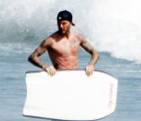 David Beckham et ses fils à la plage à Malibu le 12 août 2011