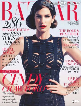 Cindy Crawford pour Harper's Bazaar Singapore, septembre 2011