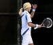 Novak Djokovic et Maria Sharapova en représentation comique pour l'équipementier Head et la génération de raquettes Youtek, à New York, le 24 août 2011, avant l'US Open.