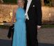 Le comte Björn Bernadotte et la comtesse Sandra au mariage du prince Georg Friedrich de Prusse et de la princesse Sophie d'Isenburg, célébré religieusement en l'église de la paix de Potsdam puis fêté au château Sanssouci à Brandebourg.