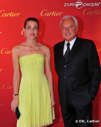 Charlotte Casiraghi, ici en présence du CEO et président de Cartier International Bernard Fornas, a ébloui de sa présence le vernissage de l'exposition Cartier intitulée Cartier Time Art le 31 août 2011 qui se tient à Zürich 