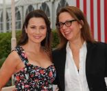 Liza Johnson et Linda Cardellini lors de la projection de Return, le 3 septembre 2011, à Deauville. 